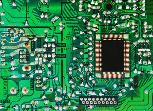 macro photo of electronic circuit. symbol of technology.