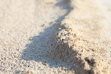 Sand surface with the relief formed by water currents