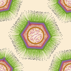 Mimi virus. Seamless pattern. Eps 10.