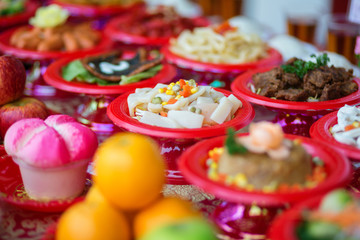 Food plates prepared for the believers