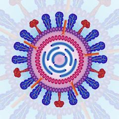 Influenza virus. Background. Eps 10.