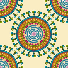 Rota virus. Seamless pattern. Eps 10.