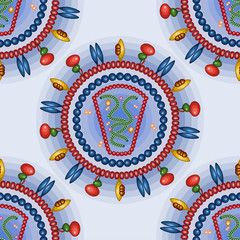 Human Immunodeficiency Virus. Seamless pattern.