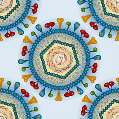 Herpes virus. Seamless pattern. Eps 10