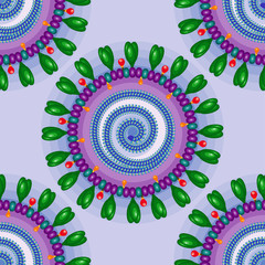 Corona virus. Seamless pattern. Eps 10.