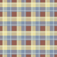 Seamless retro checkered plaid pattern