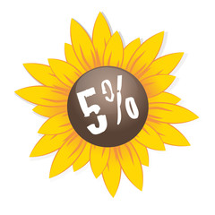 5% Button Sunflower