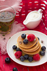 Pancakes with berries