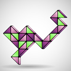 Rubik's Snake abstract minimal design