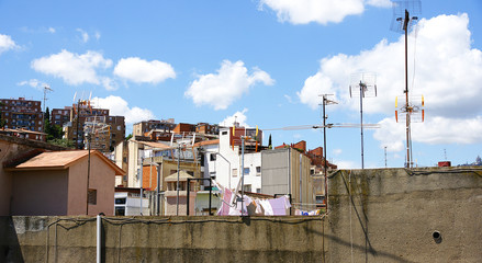 Fototapeta na wymiar Antenas y tejados, Barcelona