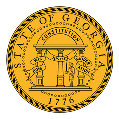 Seal of Georgia - obrazy, fototapety, plakaty