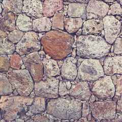 Mur en pierre effet vintage