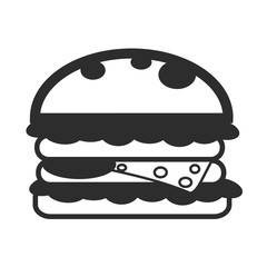 Vector Sandwich Black Icon