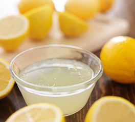 freshly squeezed lemon juice in small bowl