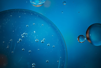 bubbles over blue water
