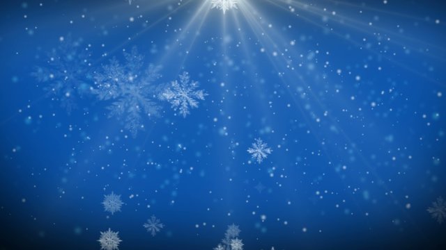 4K VID - falling snowflakes - ray-traced