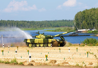 Tank on a march