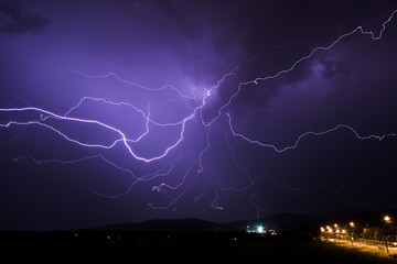 Fototapeta premium Lightning in the night