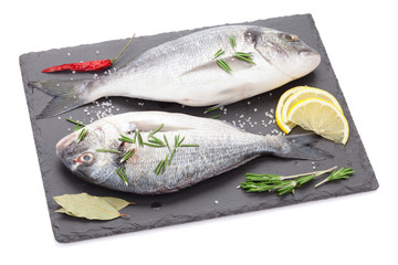 Fresh dorado fish with spices