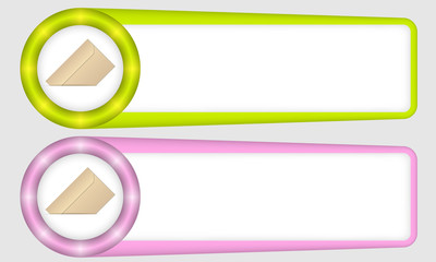 Obraz premium green and purple frames for any text with envelope