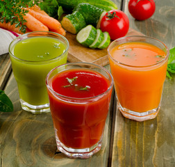 Healthy vegetable  juices