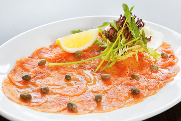 Salmon carpaccio