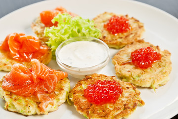 Vegetable marrow pancakes