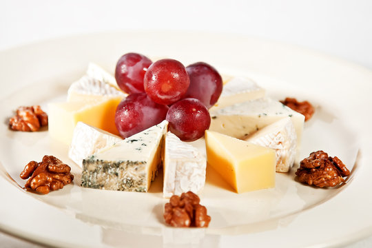 Assorted cheese plate