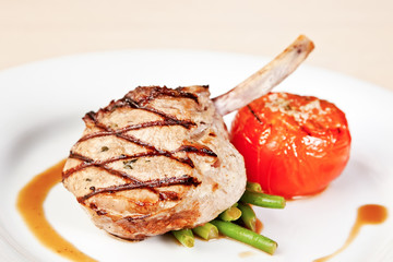 Grilled pork chop
