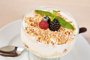 Ice cream with berries