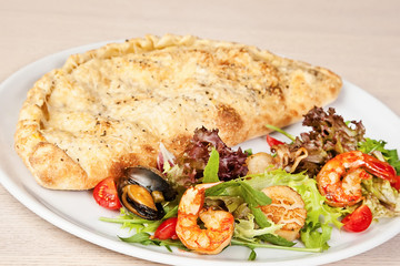 Seafood calzone