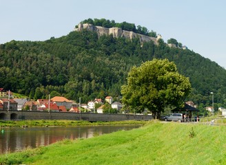 Fototapeta premium Elbe bei Bad Schandau