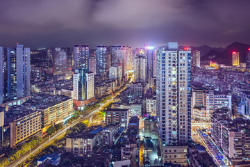 Fototapeta na wymiar Guiyang, China Urban Night Scene