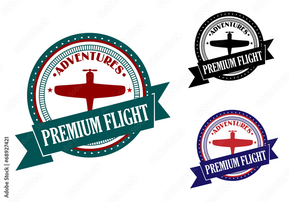 Sticker Premium flight adventures symbol