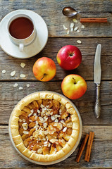 Apple pie with cinnamon