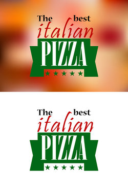 Italian pizza banner or logol