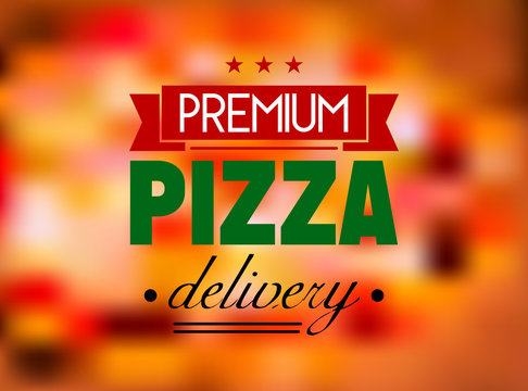 Italian pizza restaurant label or logo