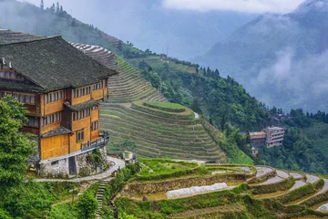 Fototapeten Dorf Longsheng, Guangxi, China © SeanPavonePhoto