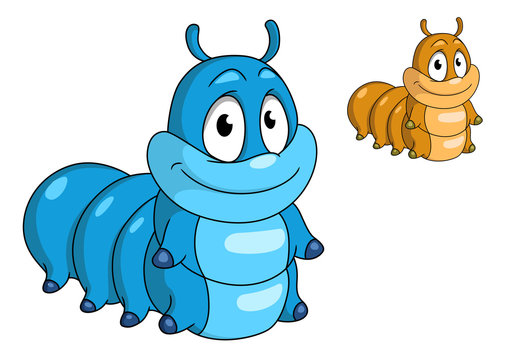 Cartoon caterpillar insect
