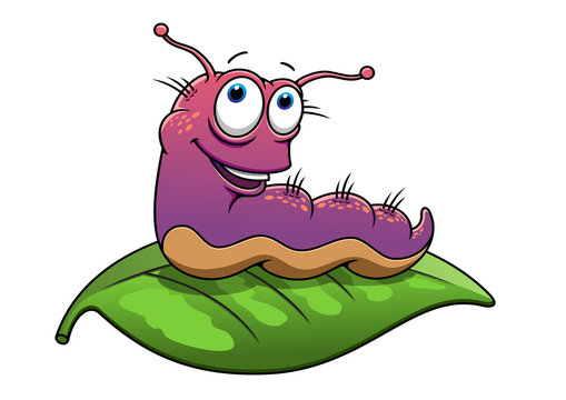 Cartoon Slug Or Caterpillar Character