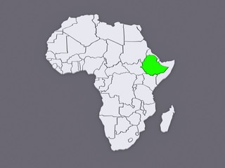 Map of worlds. Ethiopia.