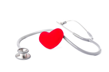 Stethoscope on white background