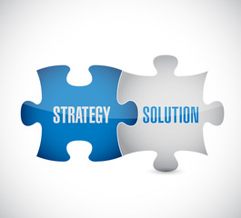 strategy and solution puzzle illustration design