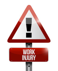 work injury warning sign illustration design