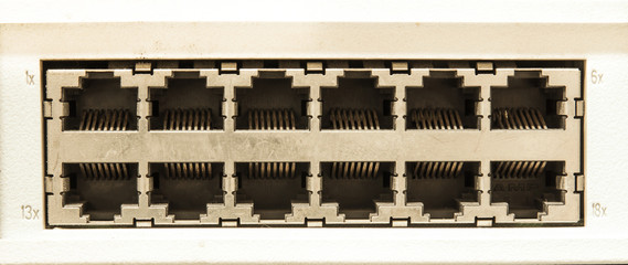 Technology center network switch and UTP ethernet cables