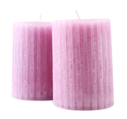 Candles isolated on white