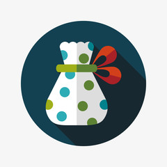 Gift flat icon with long shadow,eps10