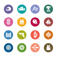 Sport Competition Color Icons