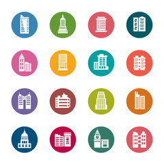 Buildings Color Icons