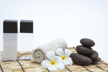 Frangipani spa set moisturizer and polished stone